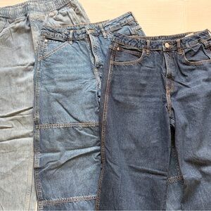 H&M Men's Relaxed Fit Jeans in Light and Dark Blue